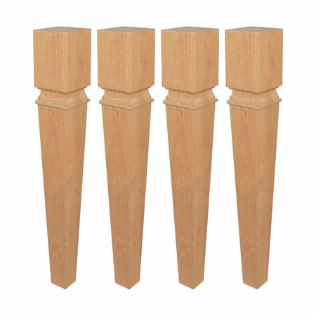 OUTWATER Architectural Products by 35-1/2in H x 5in Wide Solid Cherry Wood Island Leg, 4PK 5APD11928